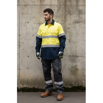 Direct factory Custom logo high-visibility safety T-shirt Durable hi-vis T-shirt for industrial use