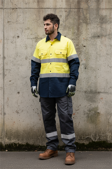 Direct factory Custom logo high-visibility safety T-shirt Durable hi-vis T-shirt for industrial use