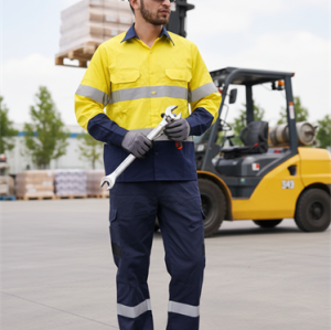 Direct factory Custom logo high-visibility safety T-shirt Bulk hi-vis work T-shirts for men