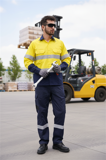 OEM Hi-vis T-shirt with reflective strips Industrial safety T-shirt