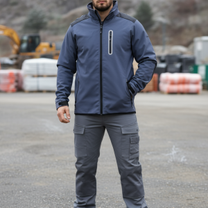 OEM Supply Multi-Pocket  Durable Softshell Work Jacket for Outdoor Construction workwear jacket