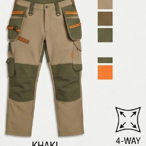 Spandex Stretch Construction Work Pants Durable Flexible Workwear Pants