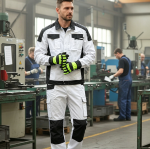 ustom Heavy-Duty Outdoor Workwear Uniform Set - Grey/Black