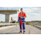 Fluorescent Orange industrial workwear Hi-Vis jacket HiVis Workwear for man custom garment factory