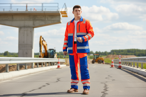 Fluorescent Orange industrial workwear Hi-Vis jacket HiVis Workwear for man custom garment factory