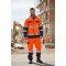 Fluorescent Orange industrial workwear Hi-Vis jacket HiVis Workwear for man custom garment factory