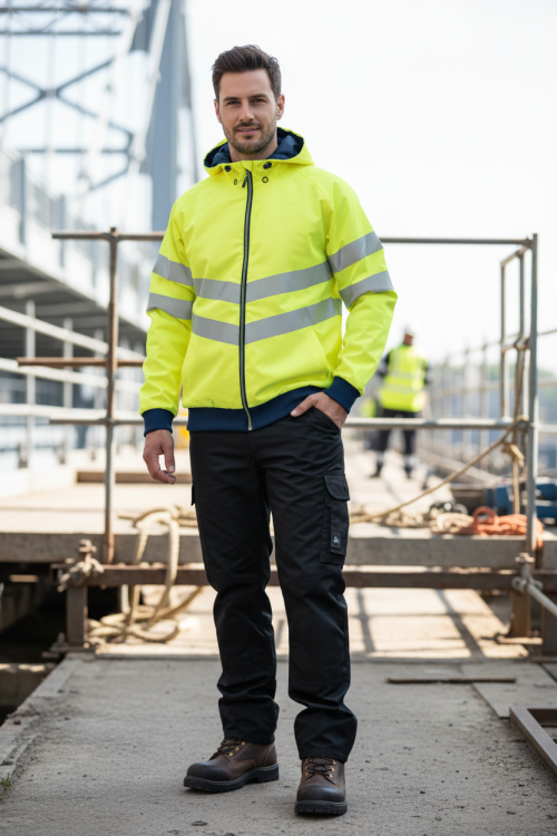 OEM Factory Supply Fluorescent industrial workwear Hi-Vis jacket HiVis Workwear for Outdoor Working