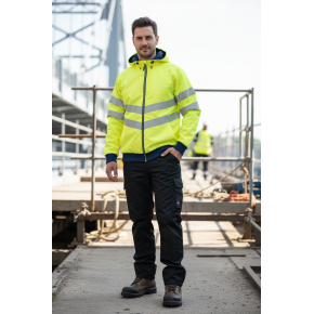 OEM Factory Supply Fluorescent industrial workwear Hi-Vis jacket HiVis Workwear for Civil Engineering