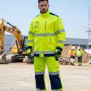 OEM Factory Supply Fluorescent industrial workwear Hi-Vis jacket HiVis Workwear for Road Works