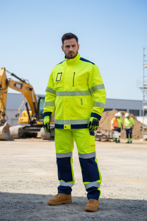 OEM Factory Supply Fluorescent industrial workwear Hi-Vis jacket HiVis Workwear for Outdoor Working