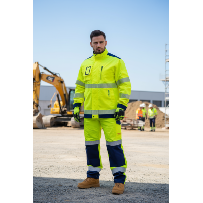 OEM Factory Supply Fluorescent industrial workwear Hi-Vis jacket HiVis Workwear for Outdoor Working