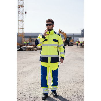 OEM Factory Supply Fluorescent industrial workwear Hi-Vis jacket HiVis Workwear for Construction