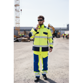 OEM Factory Supply Fluorescent industrial workwear Hi-Vis jacket HiVis Workwear for Construction