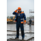 Fluorescent Orange industrial workwear Hi-Vis jacket HiVis Workwear for man custom garment factory