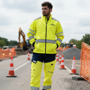 OEM Factory Supply Fluorescent industrial workwear Hi-Vis jacket HiVis Workwear for Outdoor Working