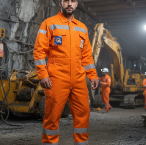 Direct Factory Custom LOGO Oil & Gas Work Coverall for Petroleum Industry