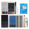 professional 72pcs Kit Sketch Pencils and Colored Pencils Art Set drawing pencil for artsist