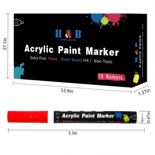 H&B18color акриловая краска маркеры для наскальной живописи