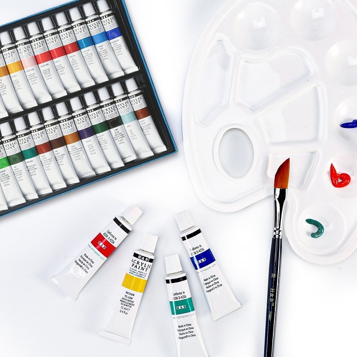 H&B 24 colores 12ml juego de pintura acrílica artística al por mayor