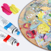 H&B Juego de pintura acrílica para suministros de arte de 12 colores