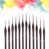 H&B 12pcs/Set Hook Line Pen Drawing Paint Brush for Watercolor and Oil Painting Pens Detail Art Painting Tools