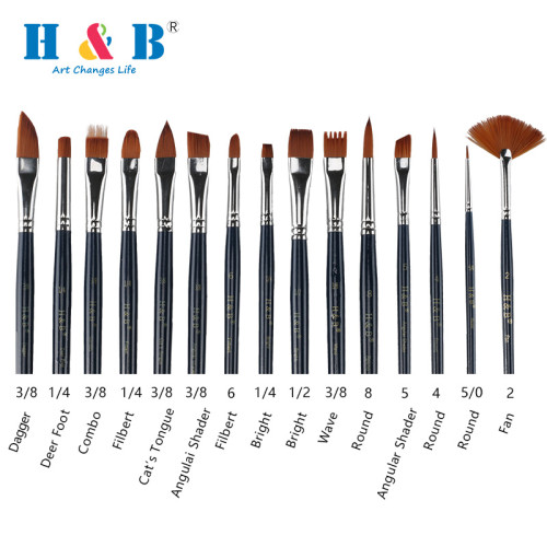 H&B artist supplies  24 colors  acrylic  painting brush set