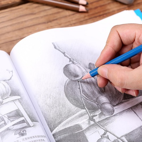 H&B drawing Pencils Set 50 pcs Professional Sketch Pencil Set in Zipper Carry Case