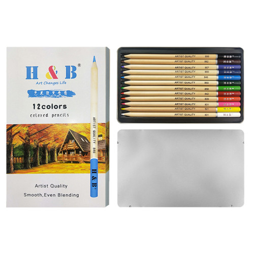 12 colors mini colored pencils set for drawing