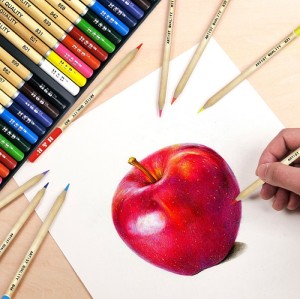 Набор деревянных цветных карандашей для рисования маслом, 12 цветов для детей, искусство цветными карандашами
