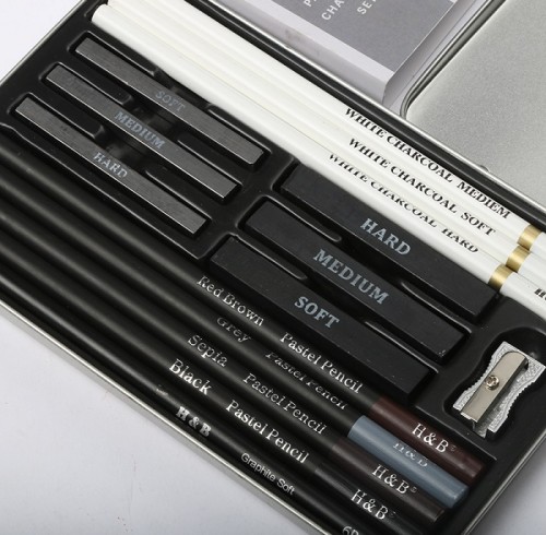15PCS Drawing Pencils Sketch Set & color pencil drawing