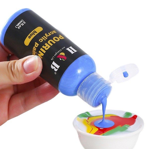 pouring acrylic paint