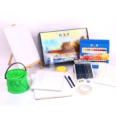 H&B China art supplies 24 colors  watercolor paint set for painting  watercolor painting