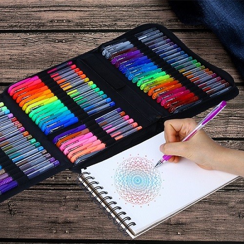 Juego de bolígrafos de gel multicolores de 120 piezas, bolígrafos de gel de colores