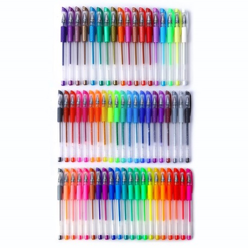 Juego de bolígrafos de gel multicolores de 120 piezas, bolígrafos de gel de colores