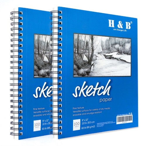 H&B painting paper studio hardcover quality sketchbook pencil drawing art of books