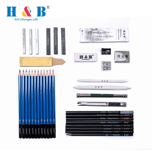 H&B Professional drawing pencil set 32pcs Sketching Pencils Set USA