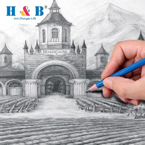 Juego de 32 lápices de dibujo profesional H & B EE. UU.