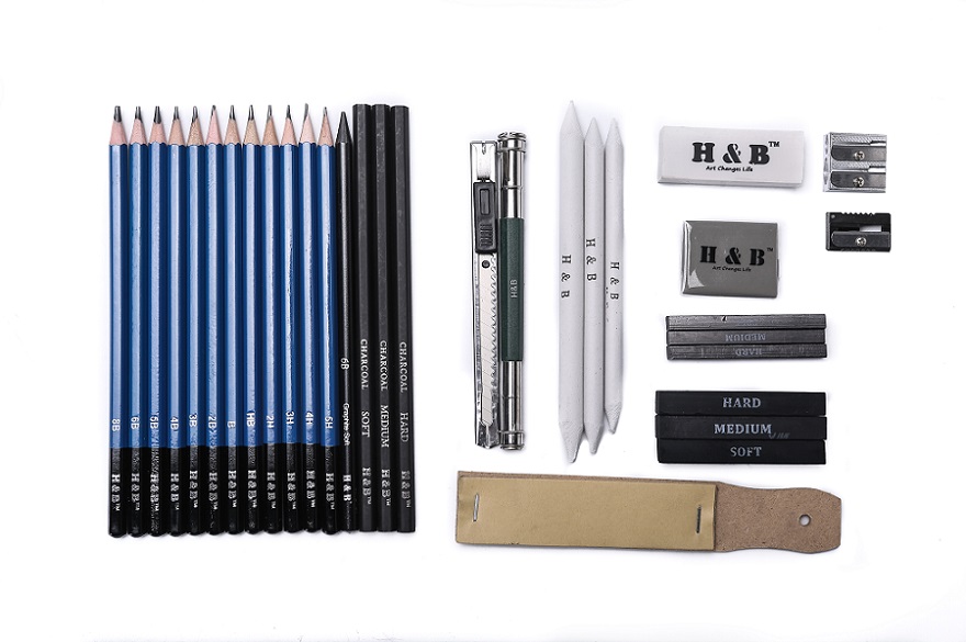 Buy Corslet 35 Pcs Sketch Pencil Set Art Sketching Kit Graphite Charcoal  Drawing Pencil Set Online at Best Prices in India  JioMart