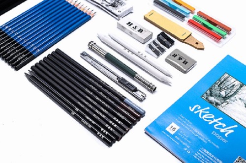 H & B 48 pcs drawing art pencil kit
