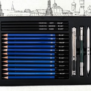 H&B 23 шт., набор для рисования железных коробок для оптовой продажи, набор графитовых карандашей для детей