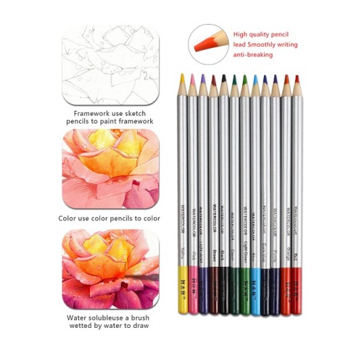 H&B 71/74 PCS/set Professional Drawing Kit Sketch Pencils Art Sketching  Painting Supplies with Carrying Bag
