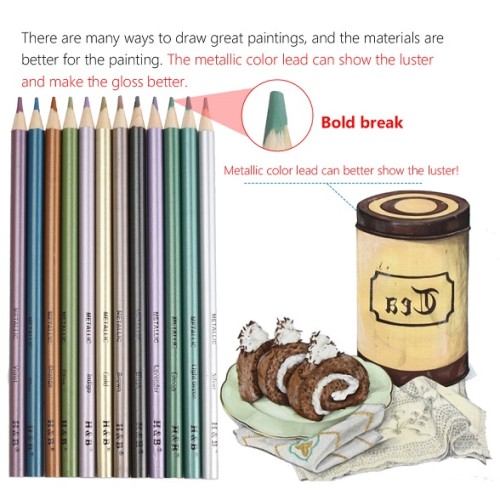 H & B 71 drawing color pencil set