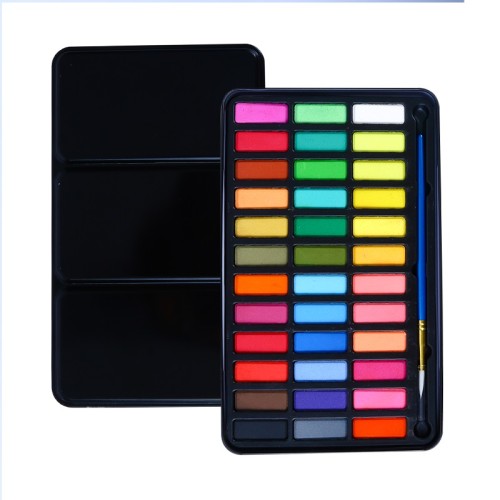 H&B 40 pcs professional solid watercolor set for kid watercolor painting for beginners