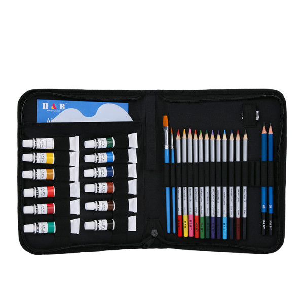H & B 31 pcs watercolor paint kit acrylic paint pens