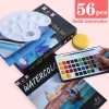 H&B 56pcs professional solid watercolor paint set Mexico watercolor paintings