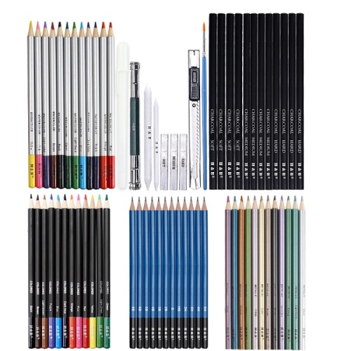 H&B 73 mixed colored pencil kit for wholesale colored pencil drawing for kid