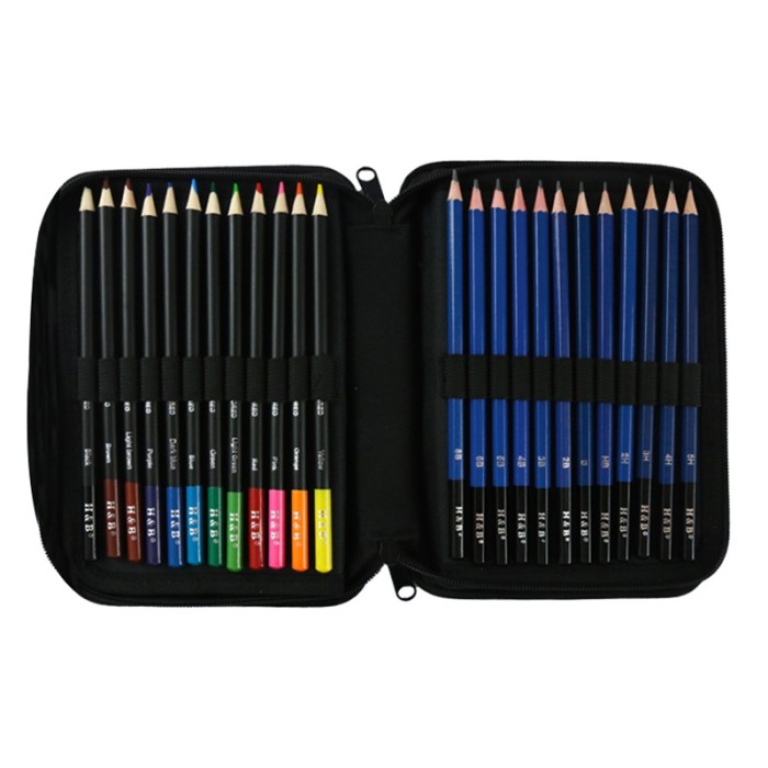 H&B 73 混合彩色铅笔套装适用于儿童批发彩色铅笔绘图