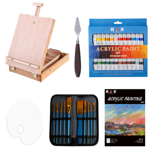 H&B 38 acrylic paint box set for children acrylic paint set for wholesale, Acrylic  Paint