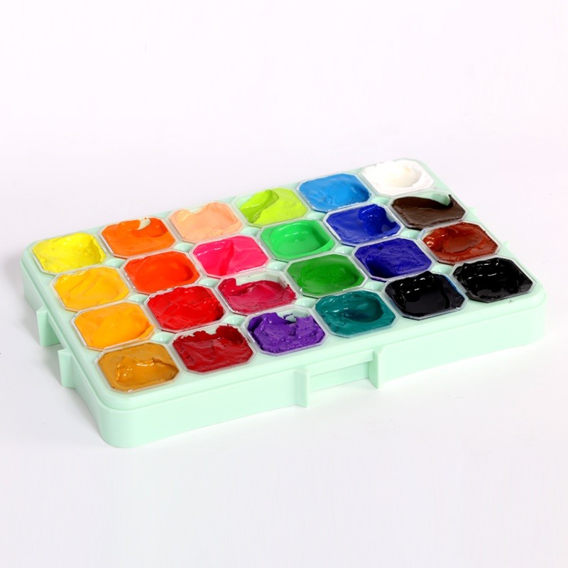 Professional Acrylic Paint Set 24 Colors X, Unique Jelly Cup