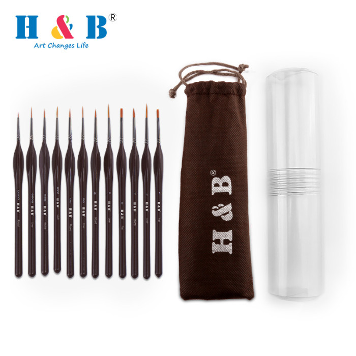 Customize Your Wholesale Art Supplies with H&B Bristle Detailing Paint Brush Set